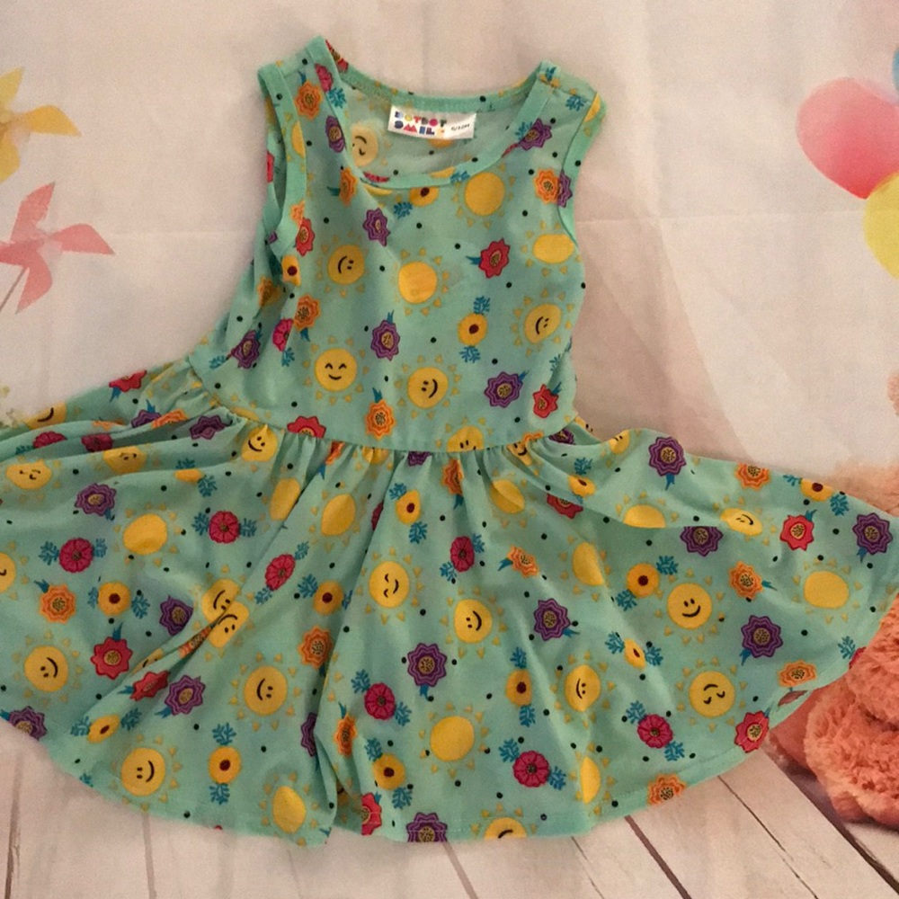 Smiling sun emoji infant dress